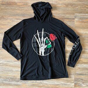 T-Shirt With Hood - Women's Size Large - Cotton Blend